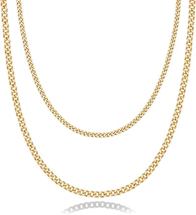 Layered Cuban Chain Link Necklace