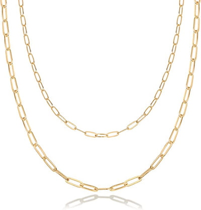 Layered Paper Clip Necklace