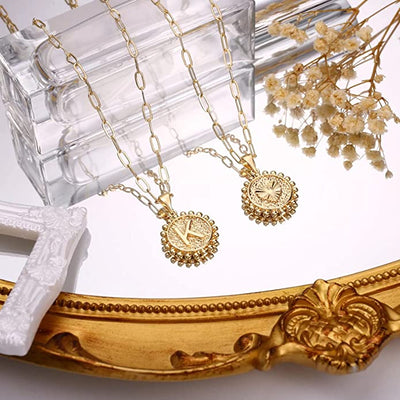 Paper Clip Chain + Initial Pendant Necklace